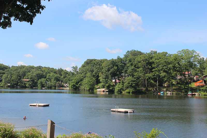 Swimming area at Lake Waubeeka