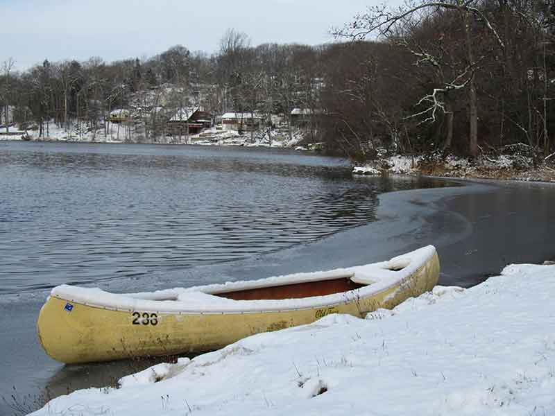 Lake Waubeeka in the winter